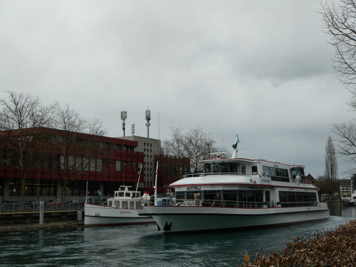 (246'966) - Motorschiff Schilthorn am 8. Mrz 2023 an der Schifflndte Thun