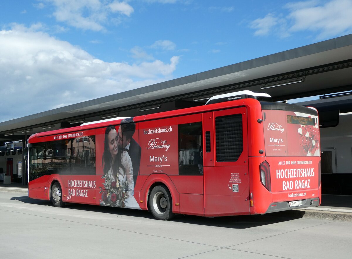 (247'060) - BSW Sargans - Nr. 347/SG 317'757 - MAN am 9. März 2023 beim Bahnhof Altstätten