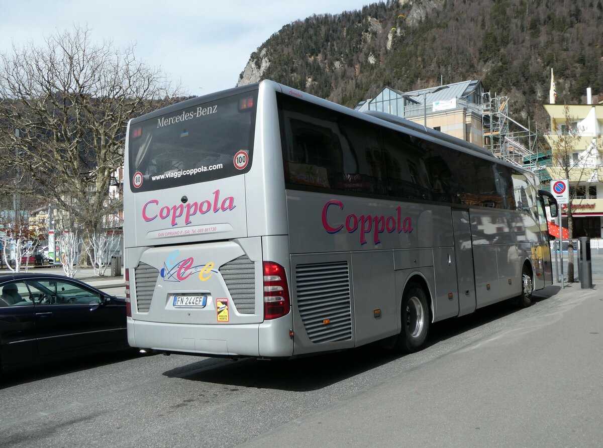 (247'190) - Aus Italien: Coppola, San Cipriano - FN-244 EF - Mercedes am 13. Mrz 2023 beim Bahnhof Interlaken West