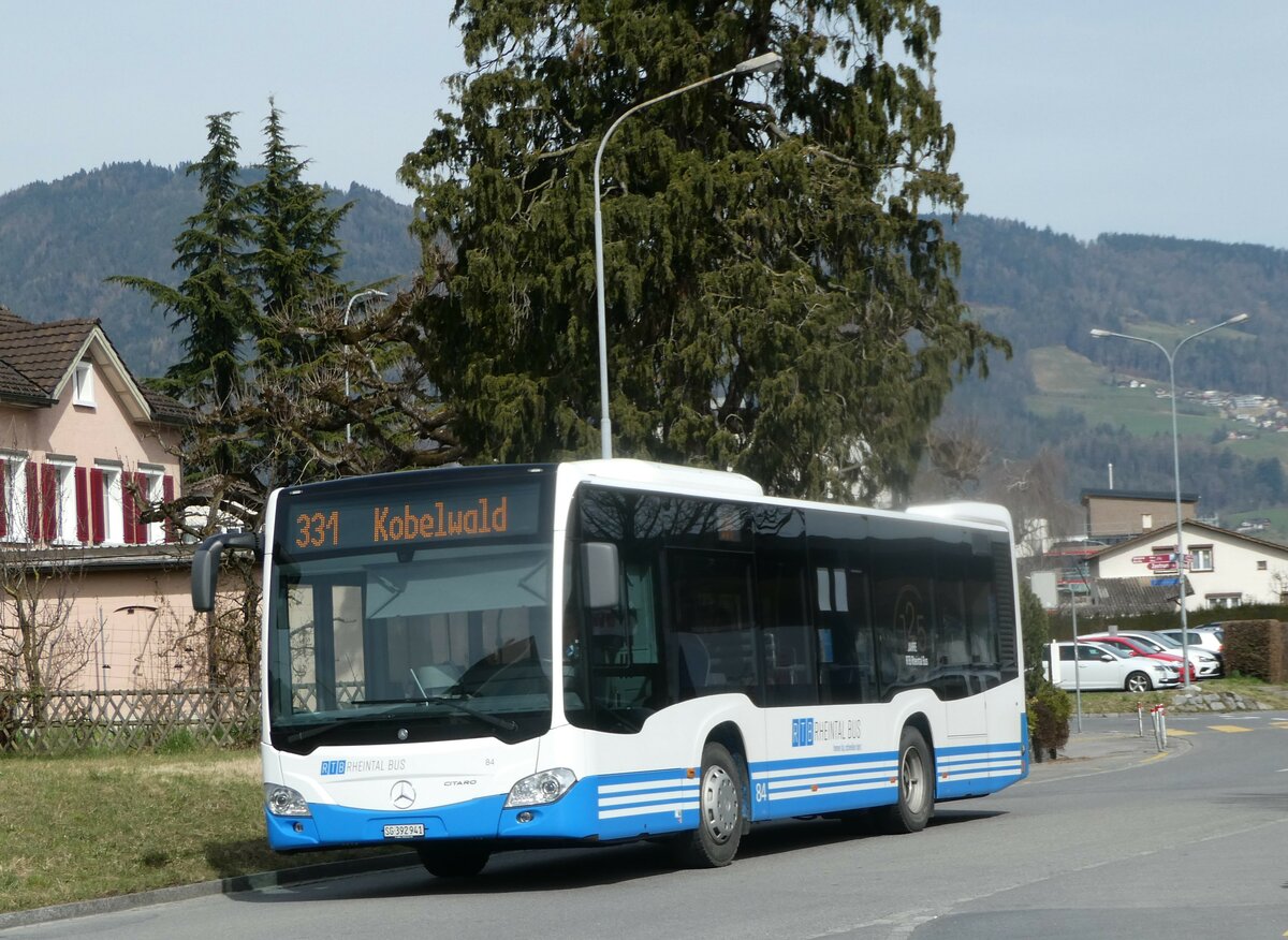 (247'321) - RTB Altsttten - Nr. 84/SG 392'941 - Mercedes am 17. Mrz 2023 beim Bahnhof Altsttten