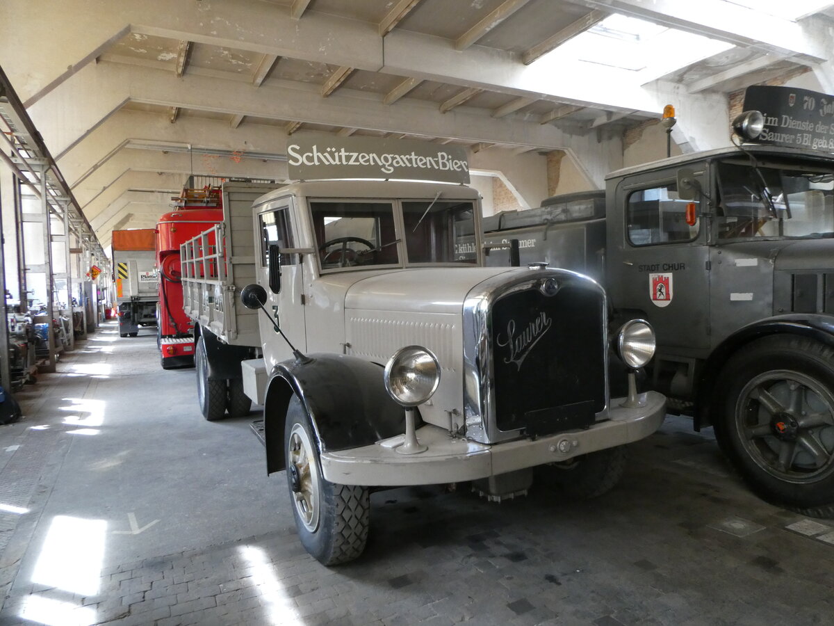(247'345) - Schtzengarten, St. Gallen - Nr. 3 - Saurer am 17. Mrz 2023 in Arbon, Saurermuseum Depot
