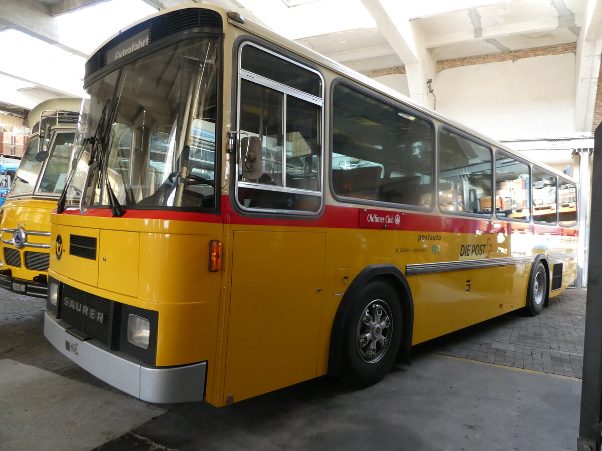 (247'353) - Oldtimer Club Saurer, Arbon - Saurer/Tscher (ex Schwizer, Goldach Nr. 2) am 17. Mrz 2023 in Arbon, Saurermuseum Depot