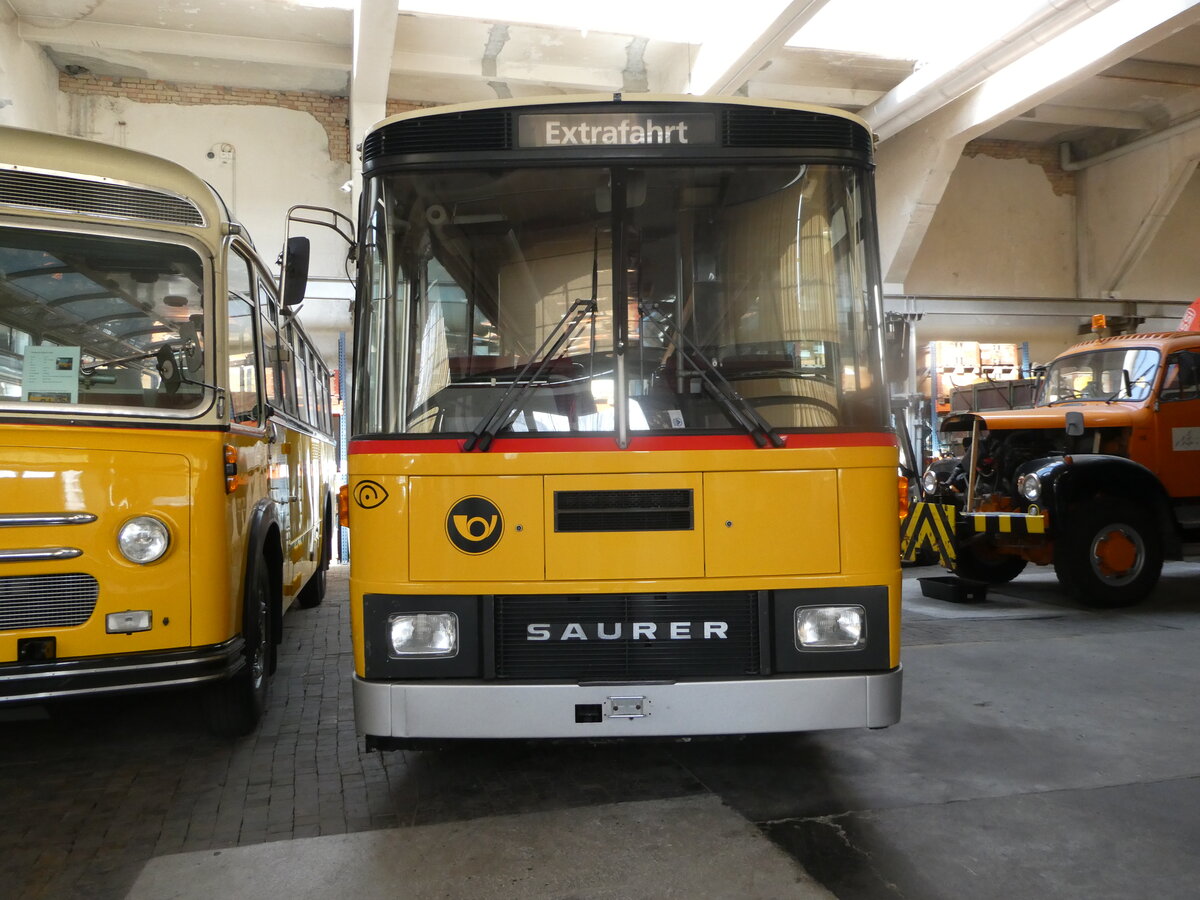 (247'375) - Oldtimer Club Saurer, Arbon - Saurer/Tscher (ex Schwizer, Goldach Nr. 2) am 17. Mrz 2023 in Arbon, Saurermuseum Depot