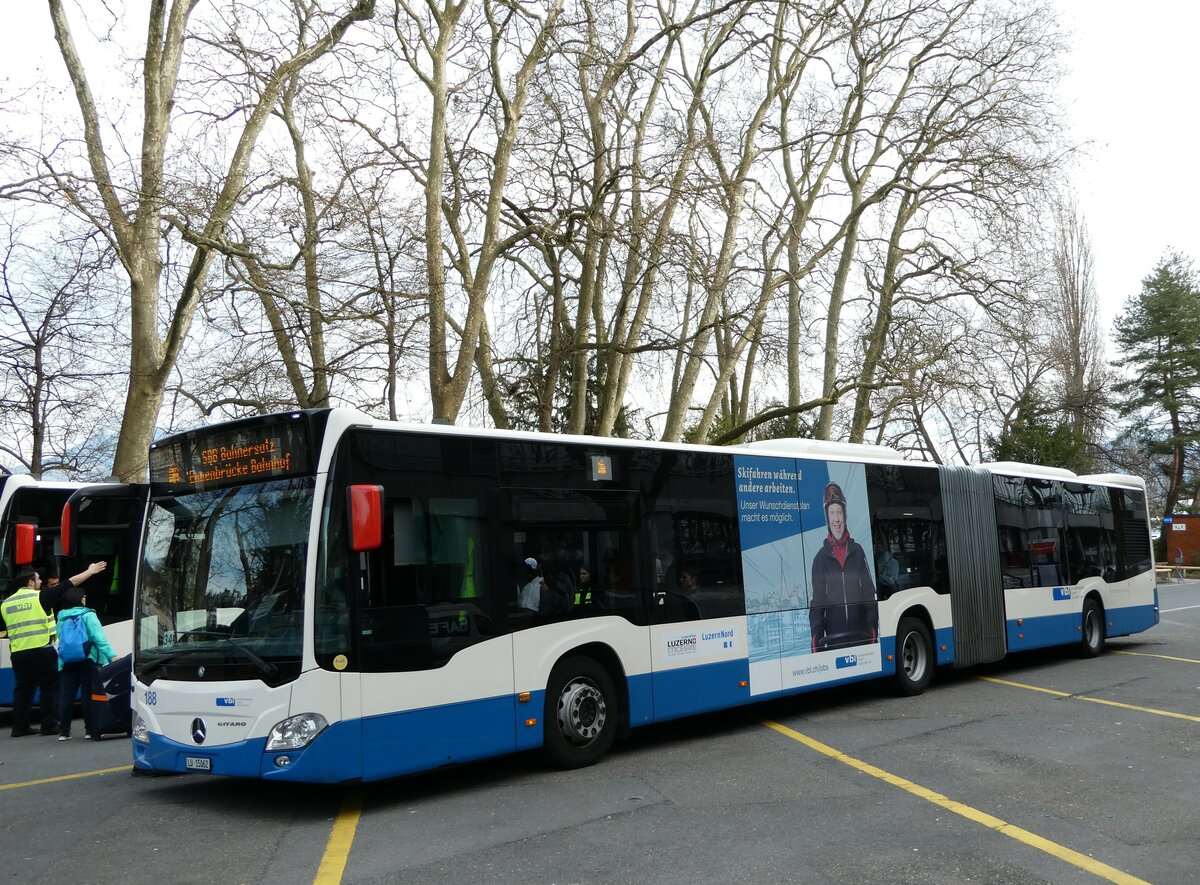 (247'456) - VBL Luzern - Nr. 188/LU 15'062 - Mercedes am 18. Mrz 2023 in Luzern, Inseli-P