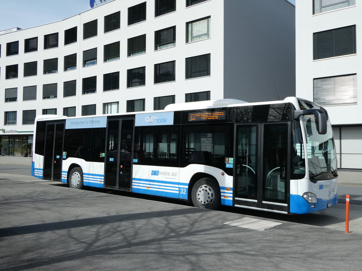 (247'483) - RTB Altsttten - Nr. 32/SG 309'276 - Mercedes am 21. Mrz 2023 beim Bahnhof Sargans