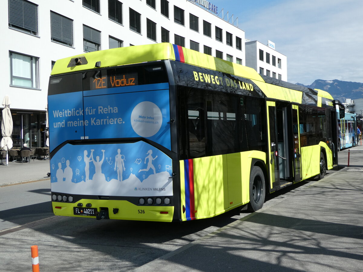 (247'492) - Aus Liechtenstein: BOS PS Anstalt, Vaduz - Nr. 526/FL 40'211 - Solaris am 21. Mrz 2023 beim Bahnhof Sargans