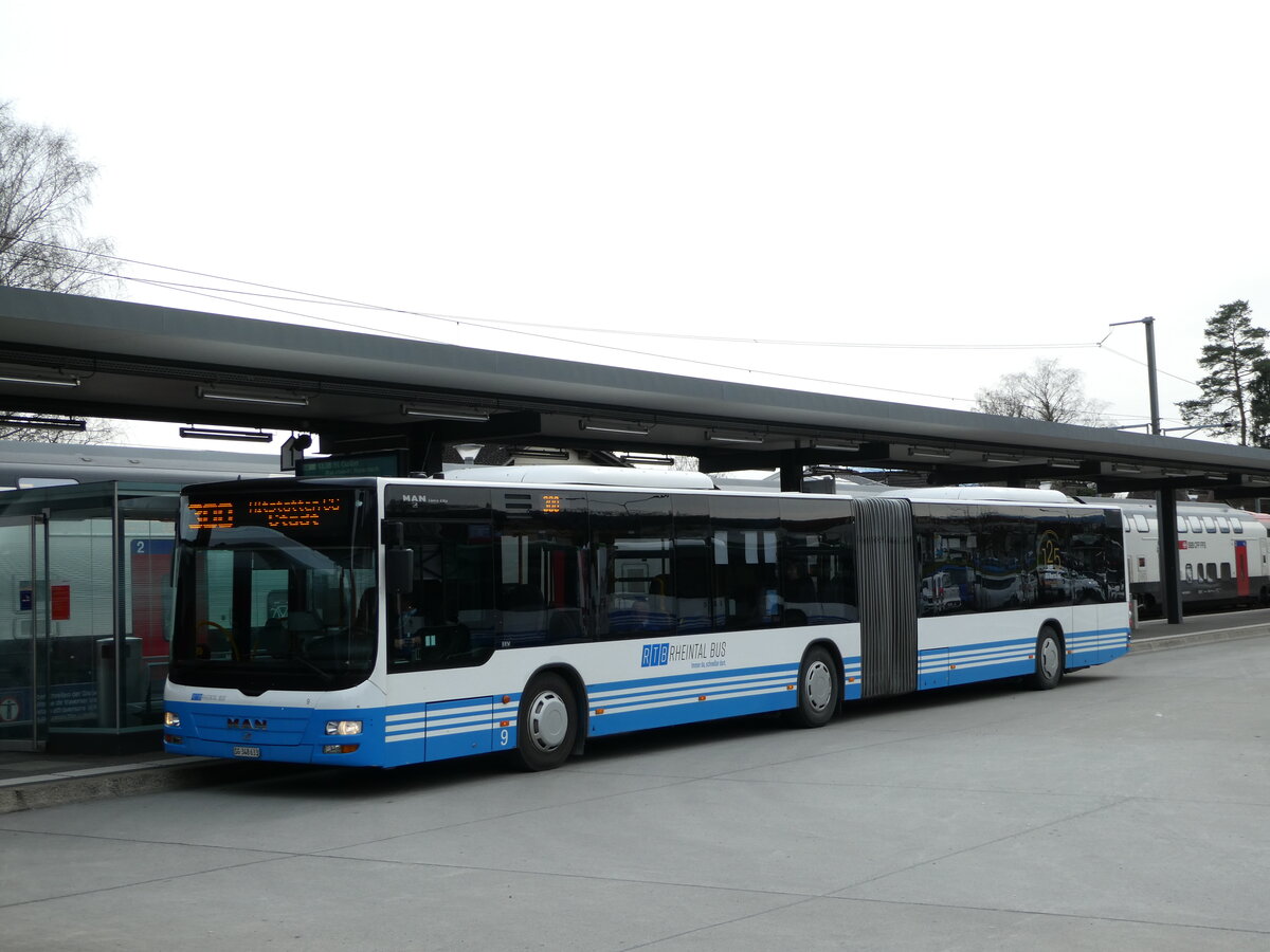 (247'514) - RTB Altsttten - Nr. 9/SG 348'633 - MAN am 21. Mrz 2023 beim Bahnhof Altsttten