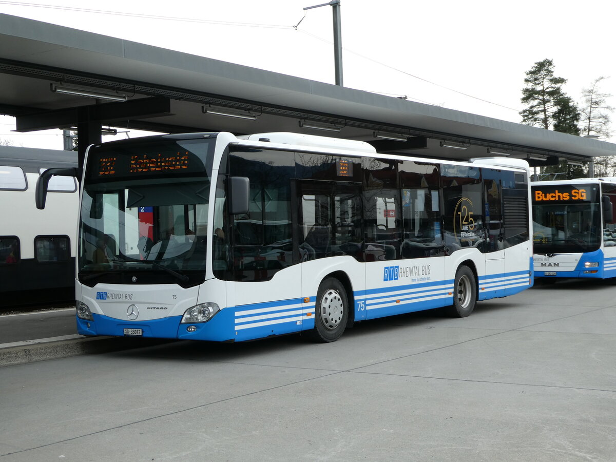 (247'517) - RTB Altsttten - Nr. 75/SG 33'072 - Mercedes am 21. Mrz 2023 beim Bahnhof Altsttten