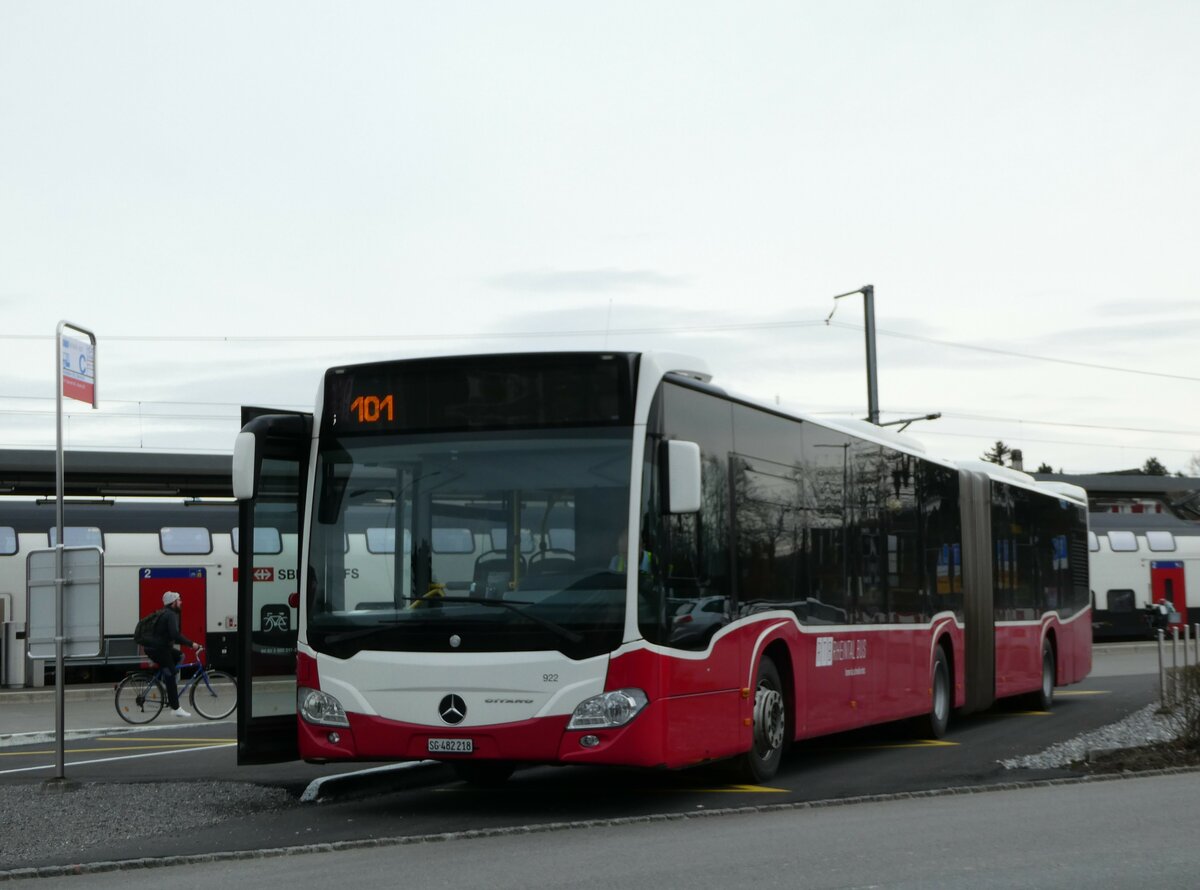 (247'520) - RTB Altsttten - Nr. 922/SG 482'218 - Mercedes (ex Wiener Linien, A-Wien Nr. 8726) am 21. Mrz 2023 beim Bahnhof Altsttten