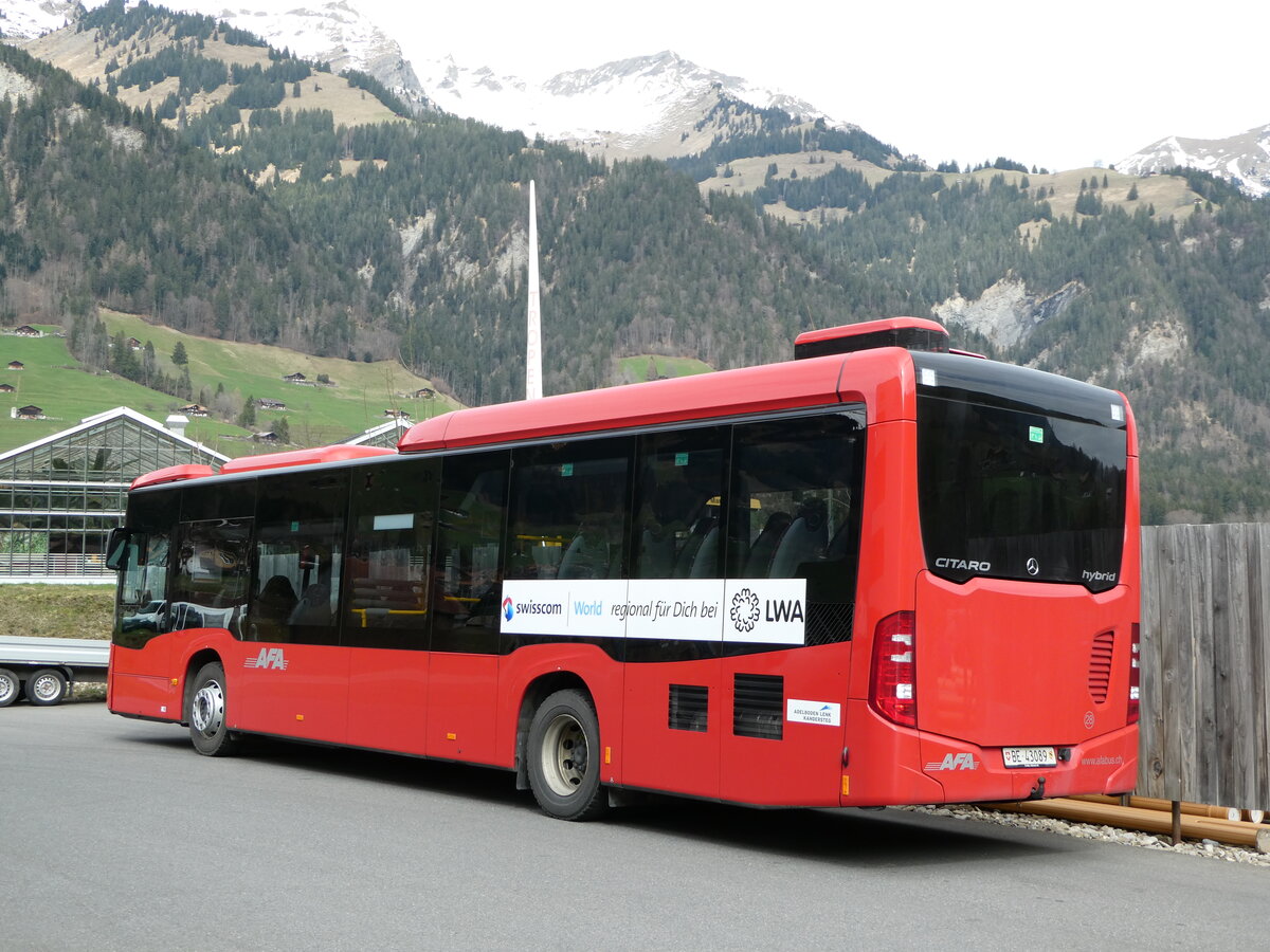 (247'563) - AFA Adelboden - Nr. 28/BE 43'089 - Mercedes am 23. Mrz 2023 in Frutigen, Garage