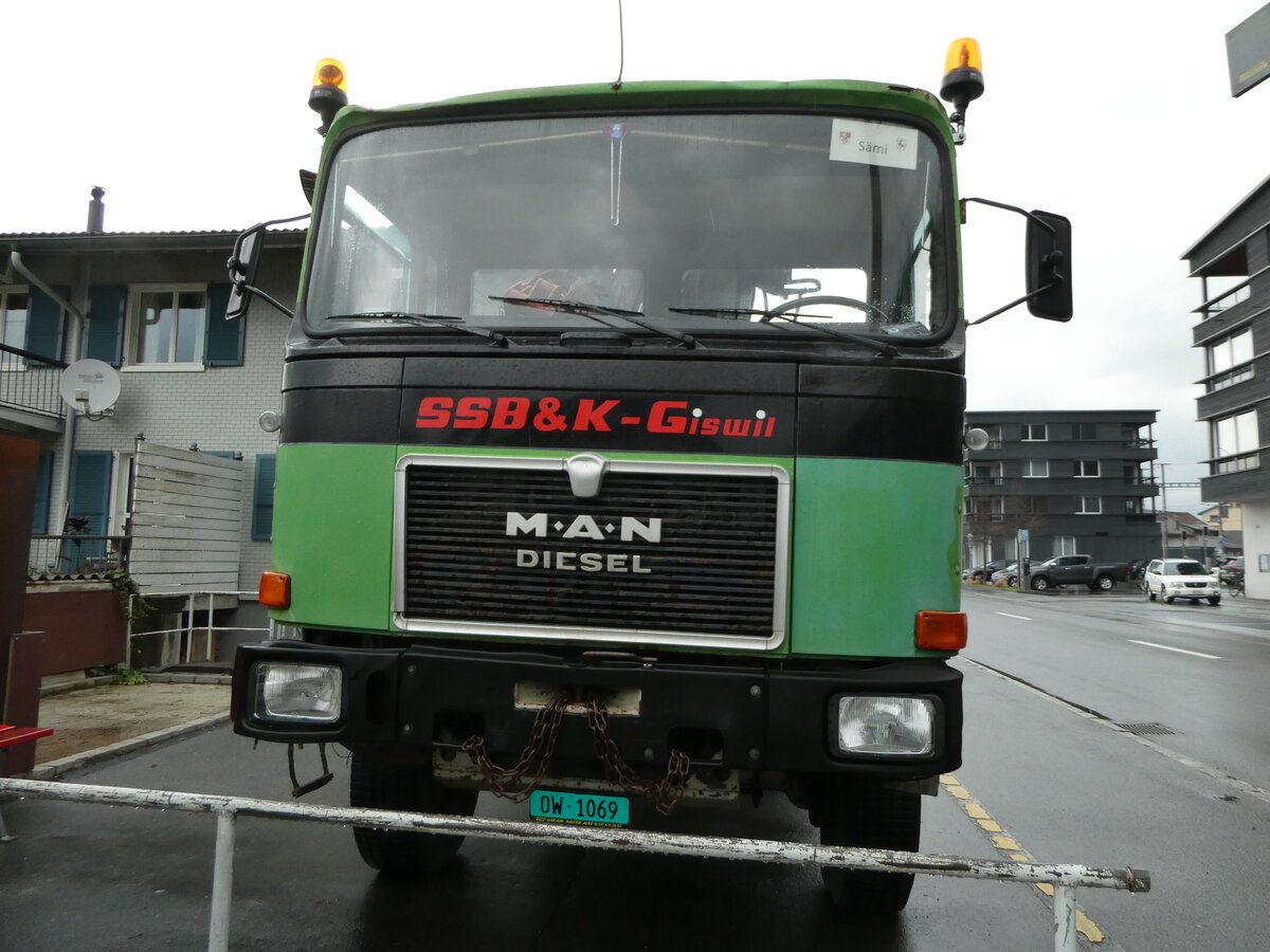 (247'587) - SSB&K, Giswil - OW 1069 - MAN am 24. Mrz 2023 in Giswil