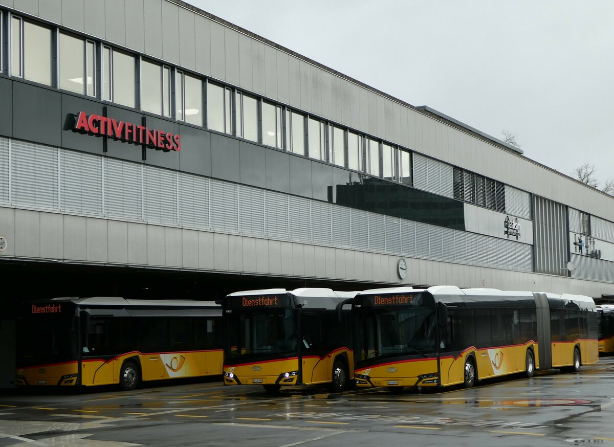 (247'595) - PostAuto Bern - Nr. 11'151/BE 818'686/PID 11'151 - Solaris (ex Nr. 686) am 25. Mrz 2023 in Bern, Postautostation