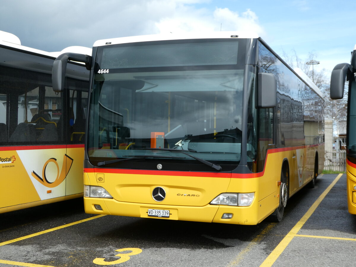 (247'672) - CarPostal Ouest - VD 335'339/PID 4644 - Mercedes am 25. Mrz 2023 in Yverdon, Garage