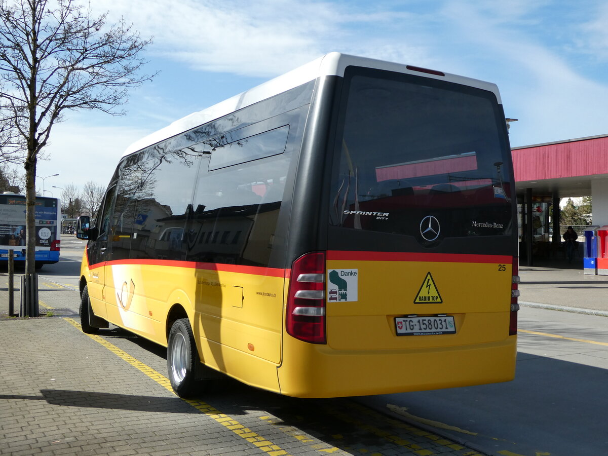 (247'806) - BOTG Amriswil - Nr. 25/TG 158'031/PID 4869 - Mercedes am 28. Mrz 2023 beim Bahnhof Amriswil