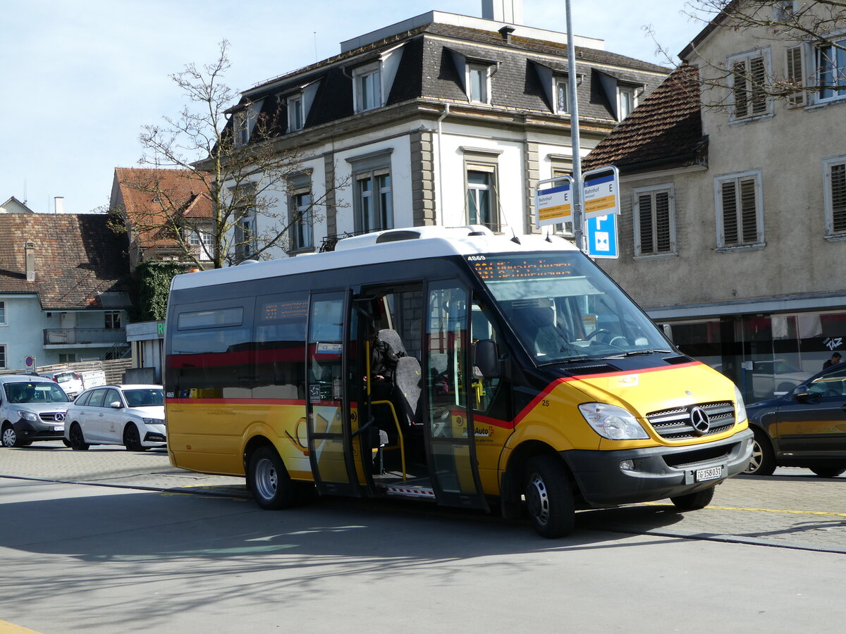 (247'807) - BOTG Amriswil - Nr. 25/TG 158'031/PID 4869 - Mercedes am 28. Mrz 2023 beim Bahnhof Amriswil