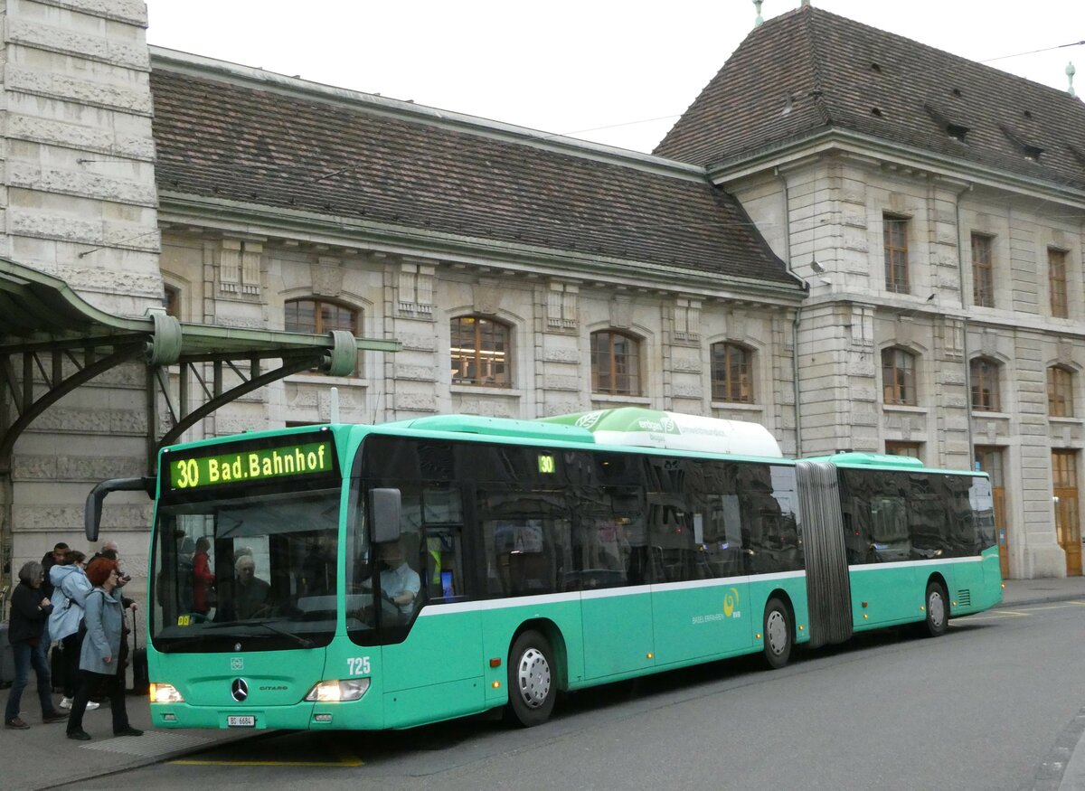 (247'848) - BVB Basel - Nr. 725/BS 6684 - Mercedes am 30. Mrz 2023 beim Bahnhof Basel