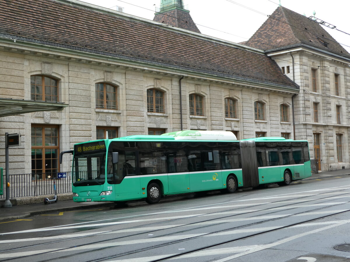 (247'862) - BVB Basel - Nr. 713/BS 6672 - Mercedes am 30. Mrz 2023 beim Bahnhof Basel