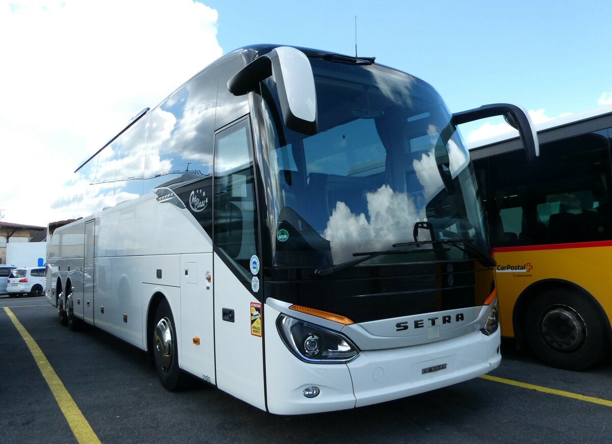 (248'209) - Kppel, Au - (SG 2477) - Setra am 8. April 2023 in Kerzers, Interbus