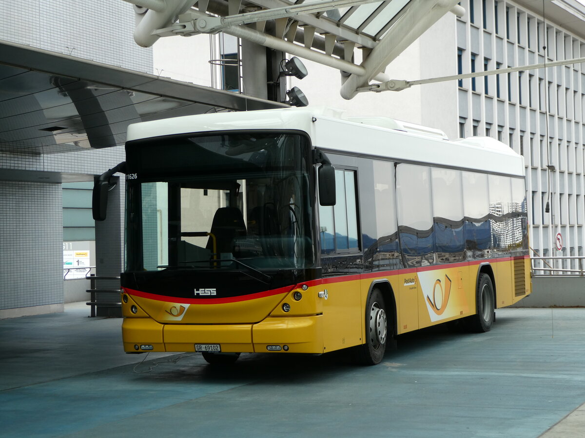 (248'559) - PostAuto Graubnden - GR 69'102/PID 11'626 - Scania/Hess am 15. April 2023 in Chur, Postautostation