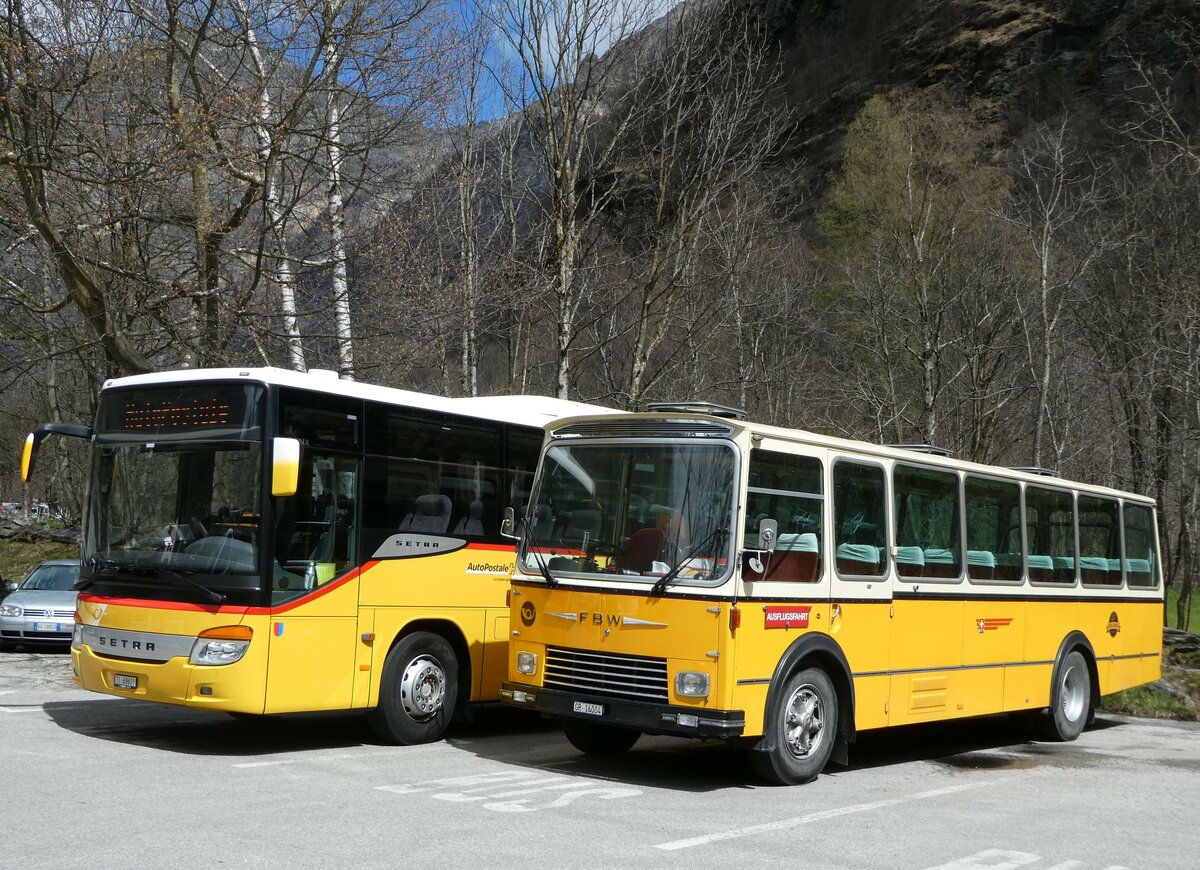 (248'708) - Wittwer, Chur - GR 16'004 - FBW/Gangloff (ex Eggenberger, Mriken; ex AVG Grindelwald Nr. 11; ex P 24'170) am 16. April 2023 in Sonogno