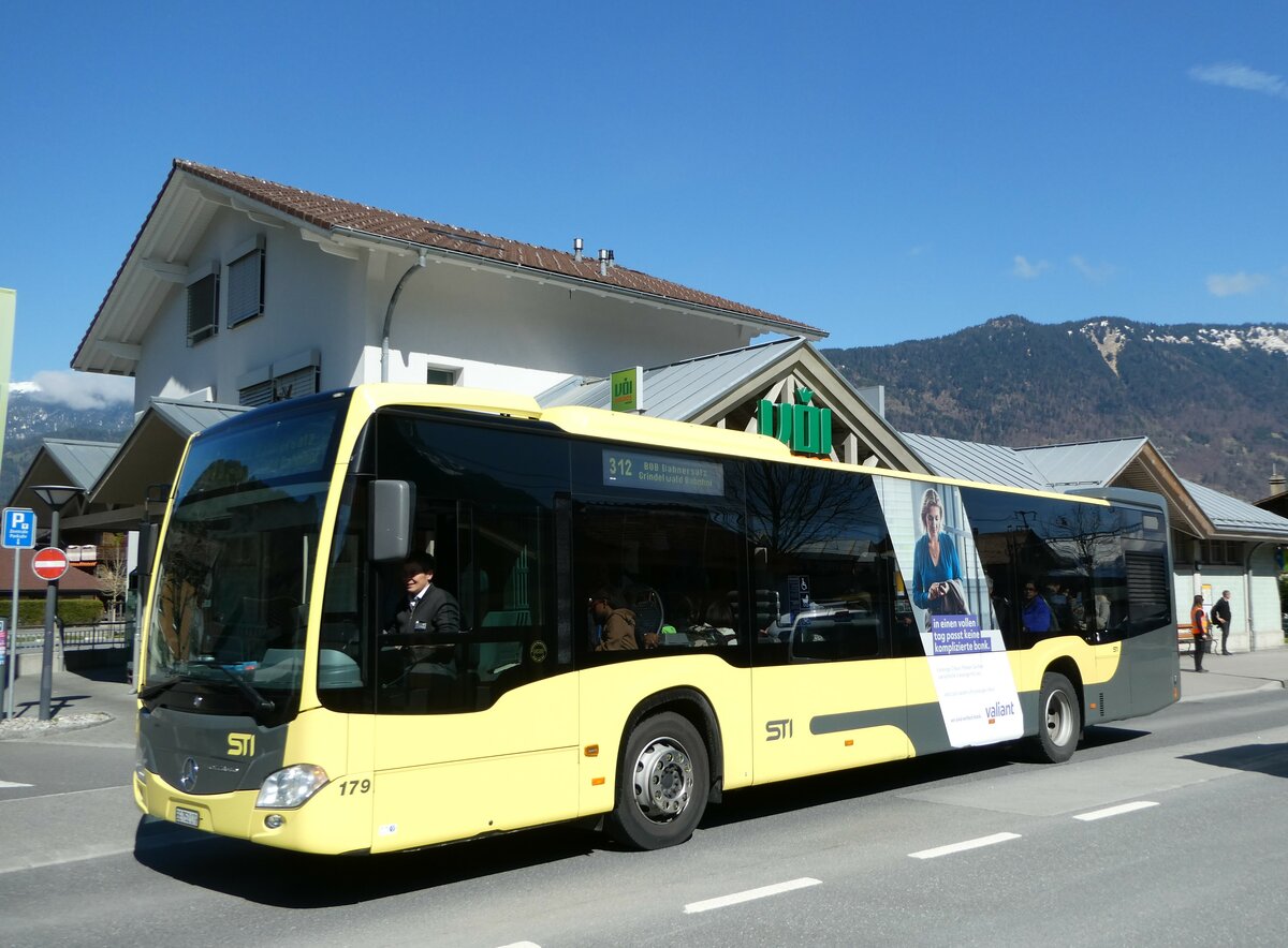 (248'779) - STI Thun - Nr. 179/BE 752'179 - Mercedes am 18. April 2023 beim Bahnhof Wilderswil