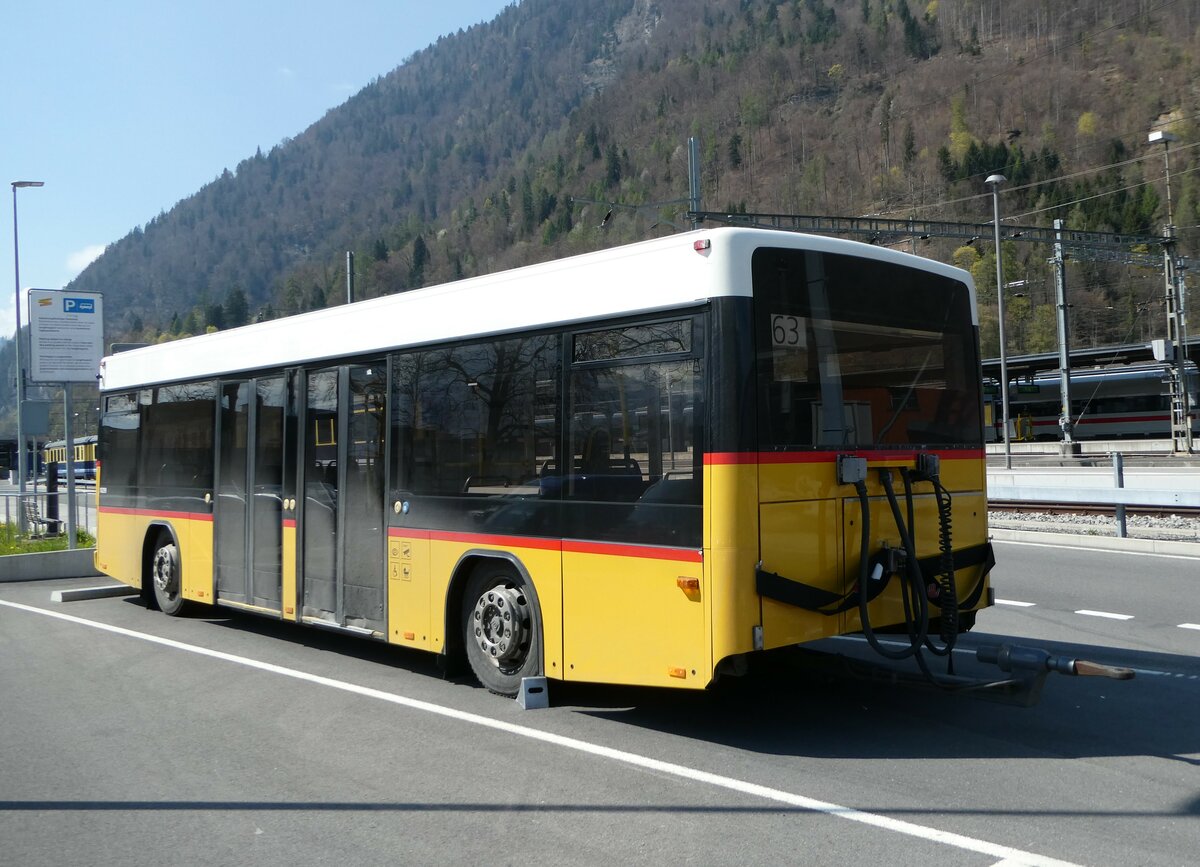 (248'877) - PostAuto Bern - BE 499'063/PID 10'299 - Lanz+Marti/Hess Personenanhnger (ex VBL Luzern Nr. 310) am 19. April 2023 beim Bahnhof Interlaken Ost