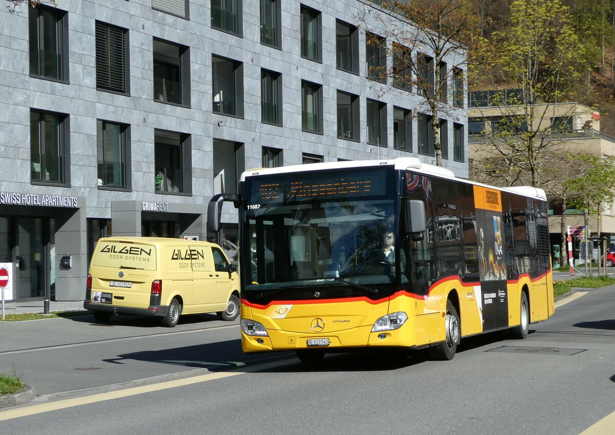 (248'938) - PostAuto Bern - BE 610'543/PID 11'687 - Mercedes am 21. April 2023 beim Bahnhof Interlaken Ost