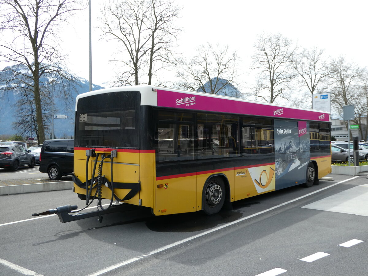 (248'988) - PostAuto Bern - BE 499'063/PID 10'299 - Lanz+Marti/Hess Personenanhnger (ex VBL Luzern Nr. 310) am 21. April 2023 beim Bahnhof Interlaken Ost