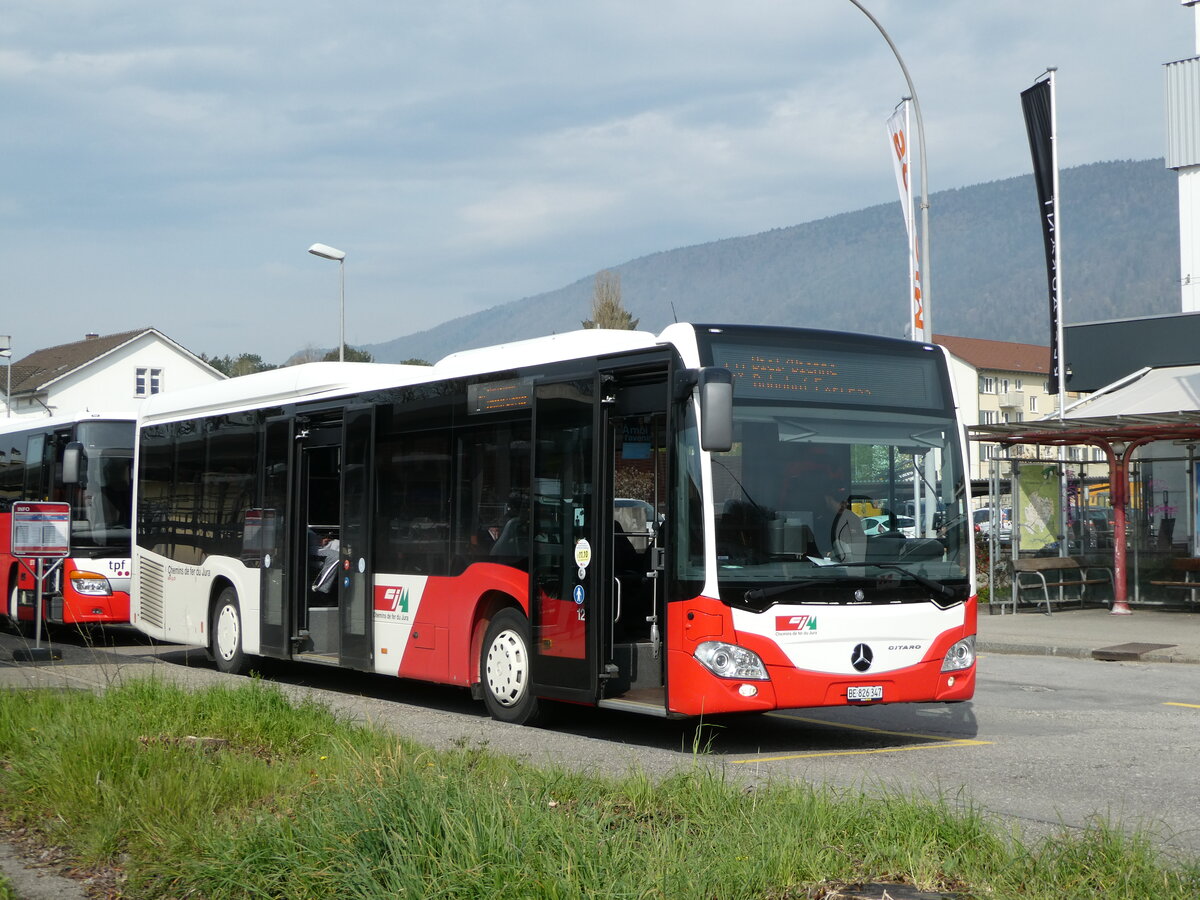 (248'999) - CJ Tramelan - Nr. 127/BE 826'347 - Mercedes am 22. April 2023 beim Bahnhof Grenchen Sd