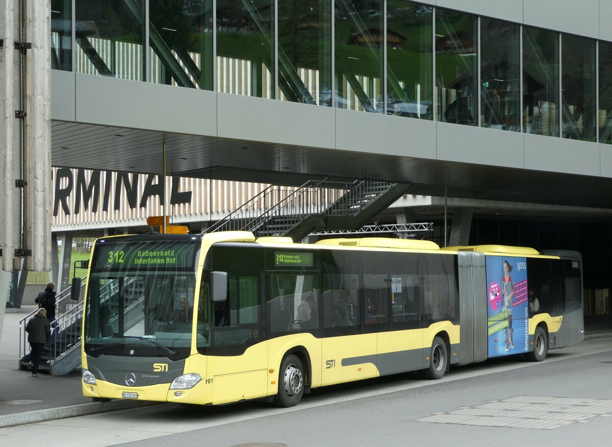 (249'185) - STI Thun - Nr. 161/BE 752'161 - Mercedes am 28. April 2023 in Grindelwald, Terminal