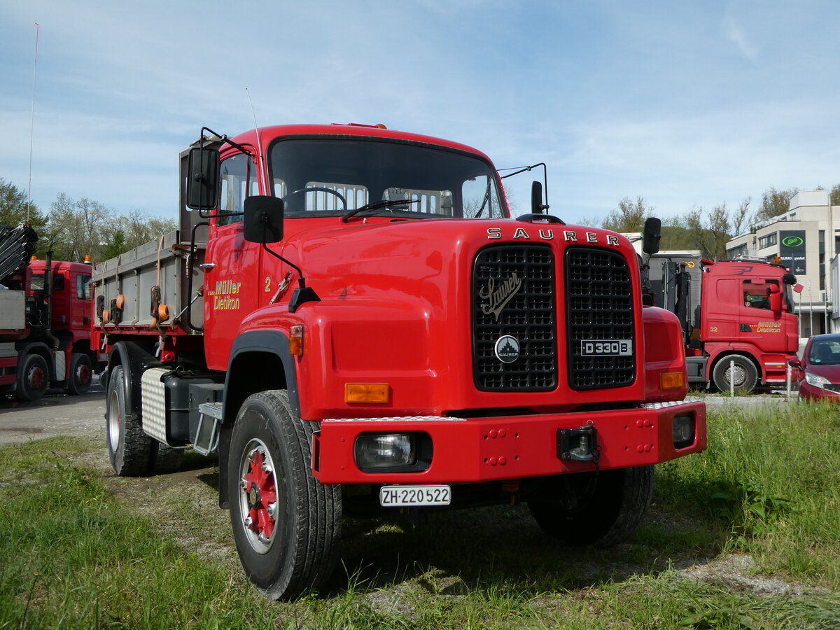 (249'262) - Mller, Dietikon - Nr. 2/ZH 220'522 - Saurer am 29. April 2023 in Dietikon