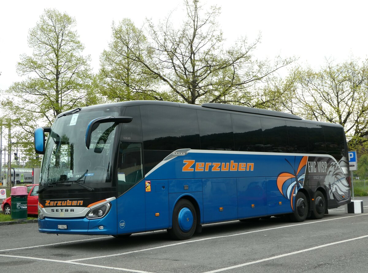 (249'295) - Zerzuben, Visp-Eyholz - Nr. 12/VS 100'431 - Setra am 30. April 2023 in Thun, Seestrasse