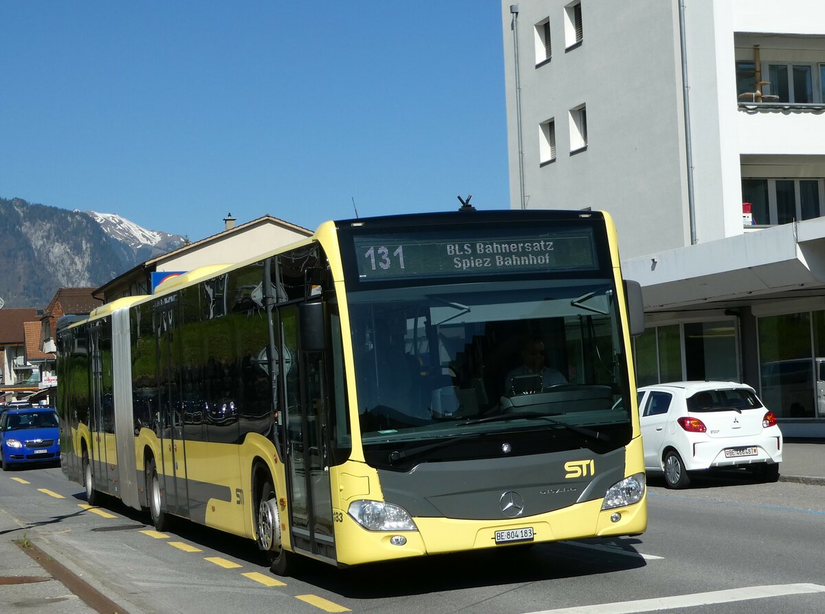 (249'466) - STI Thun - Nr. 183/BE 804'183 - Mercedes am 3. Mai 2023 in Spiez, Ltschbergplatz