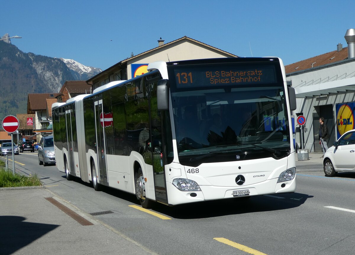 (249'476) - Intertours, Domdidier - Nr. 468/FR 300'468 - Mercedes (ex Nr. 201) am 3. Mai 2023 in Spiez, Ltschbergplatz