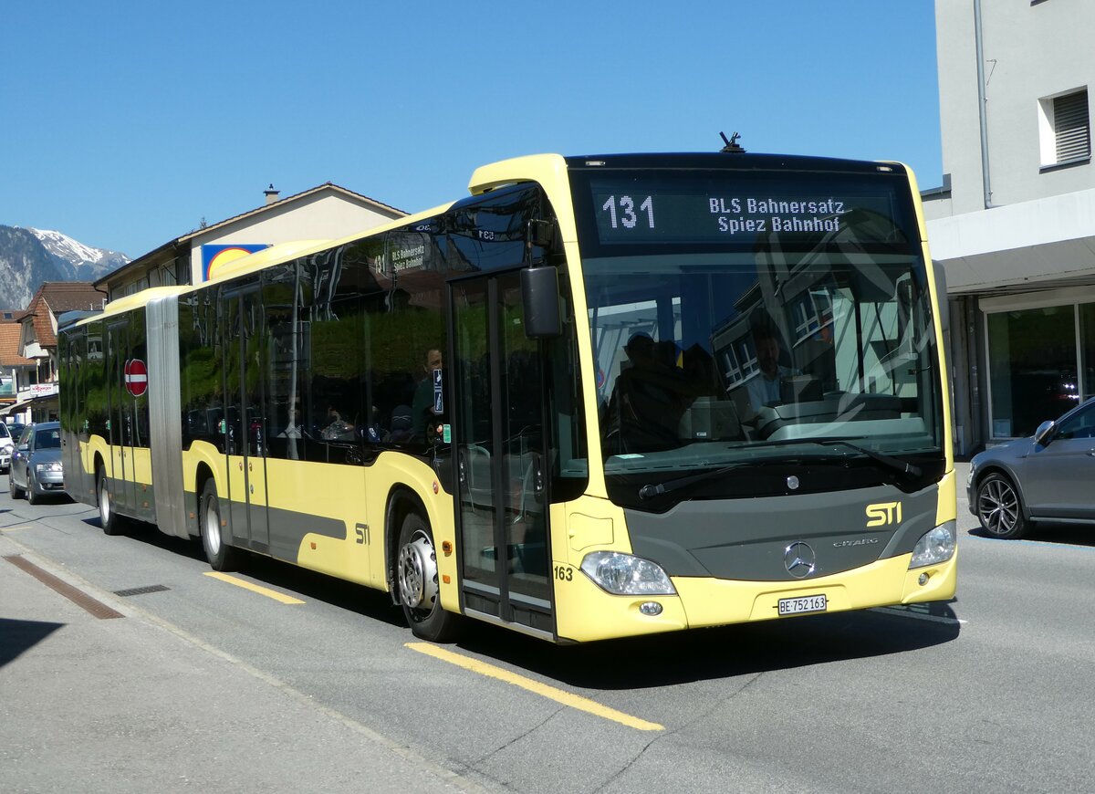 (249'479) - STI Thun - Nr. 163/BE 752'163 - Mercedes am 3. Mai 2023 in Spiez, Ltschbergplatz