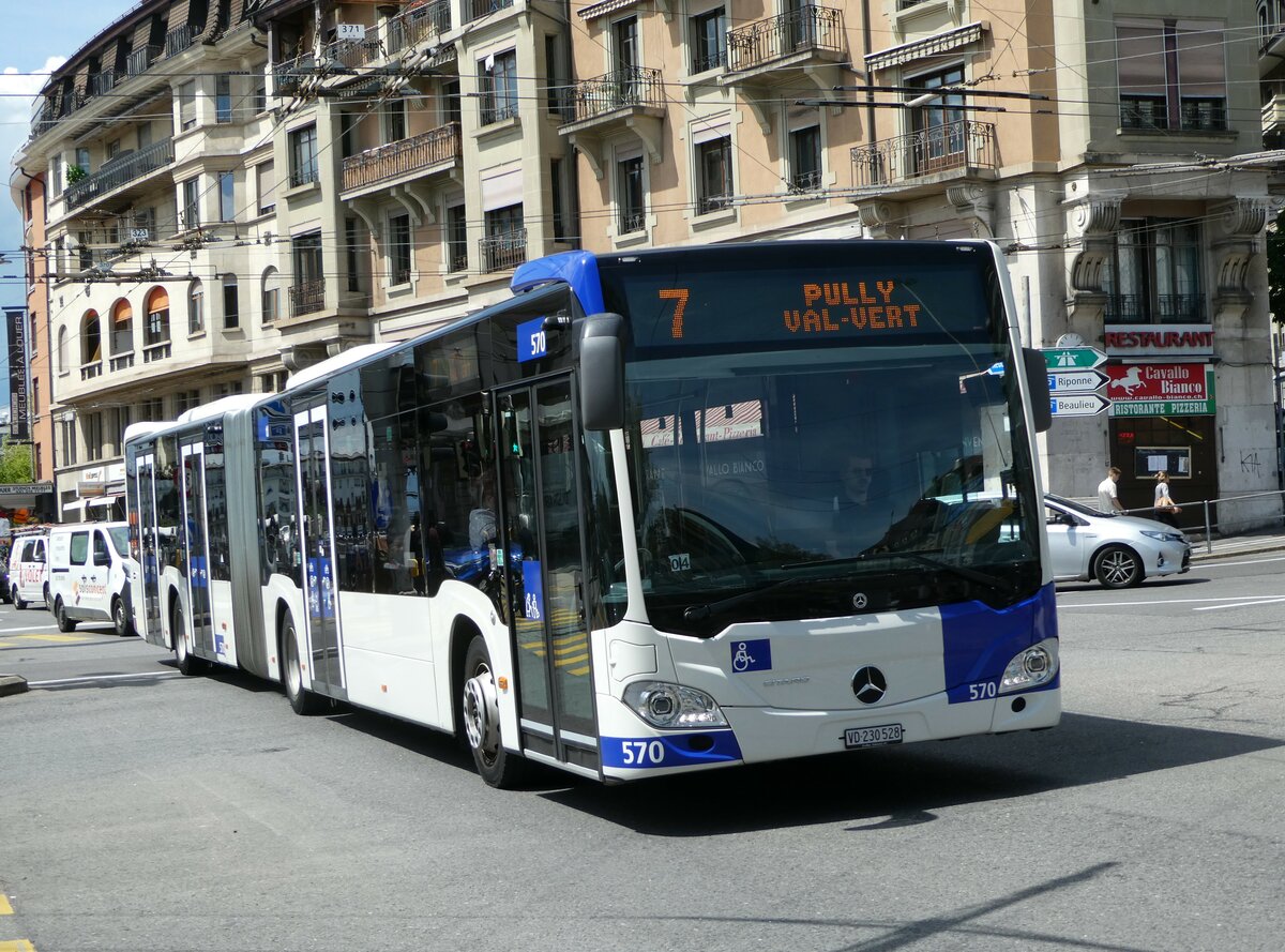 (249'664) - TL Lausanne - Nr. 570/VD 230'528 - Mercedes am 5. Mai 2023 in Lausanne, Chauderon