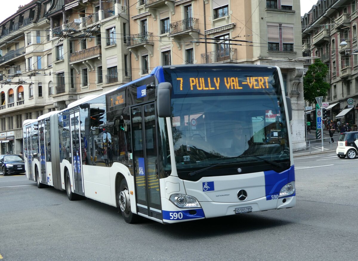 (249'671) - TL Lausanne - Nr. 590/VD 593'785 - Mercedes am 5. Mai 2023 in Lausanne, Chauderon