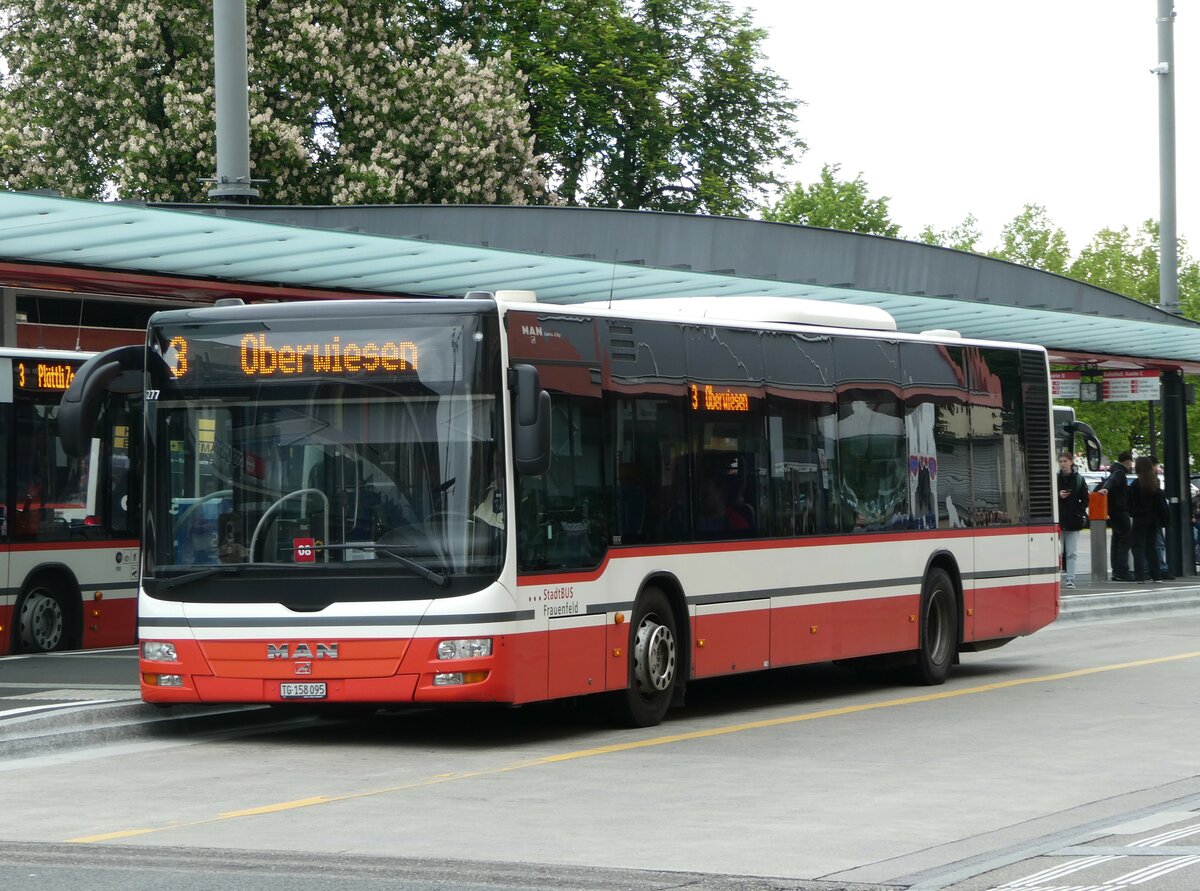 (249'889) - PostAuto Ostschweiz - TG 158'095/PID 5277 - MAN am 12. Mai 2023 beim Bahnhof Frauenfeld