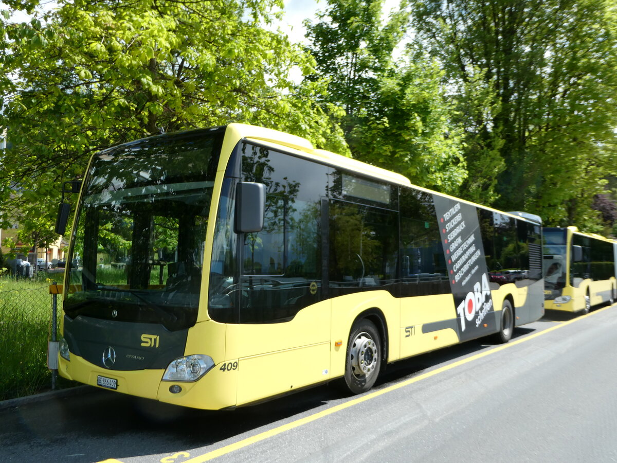 (250'026) - STI Thun - Nr. 409/BE 866'409 - Mercedes am 15. Mai 2023 bei der Schifflndte Thun