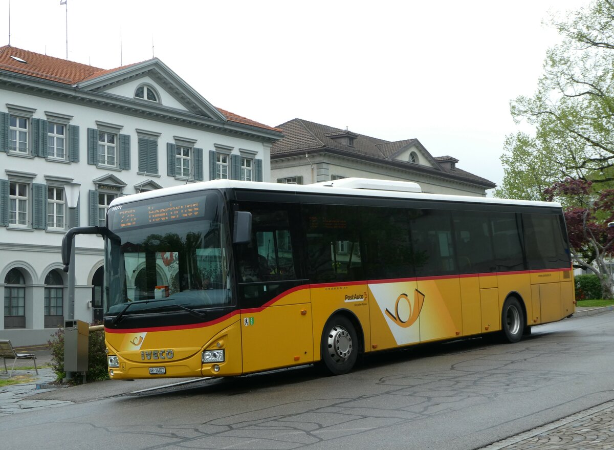 (250'086) - PostAuto Ostschweiz - AR 14'857/PID 10'371 - Iveco am 16. Mai 2023 in Heiden, Post