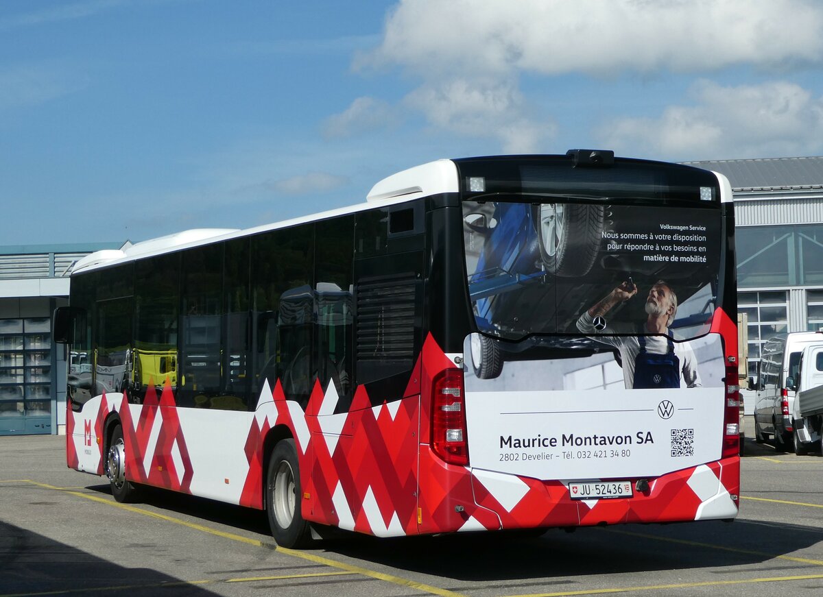 (250'142) - CarPostal Ouest - JU 52'436/PID 11'324 - Mercedes am 18. Mai 2023 in Develier, Parkplatz