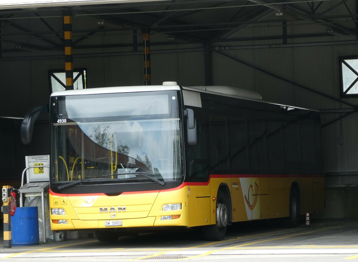 (250'200) - PostAuto Zentralschweiz - Nr. 6/OW 10'003/PID 4930 - MAN (ex Dillier, Sarnen Nr. 6) am 18. Mai 2023 in Yverdon, Garage