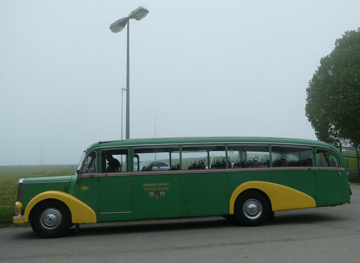 (250'402) - STI Thun - Nr. 15/BE 26'776 - Saurer/Gangloff (ex AvH Heimenschwand Nr. 5) am 24. Mai 2023 in Oberbtschel, Btschelegg