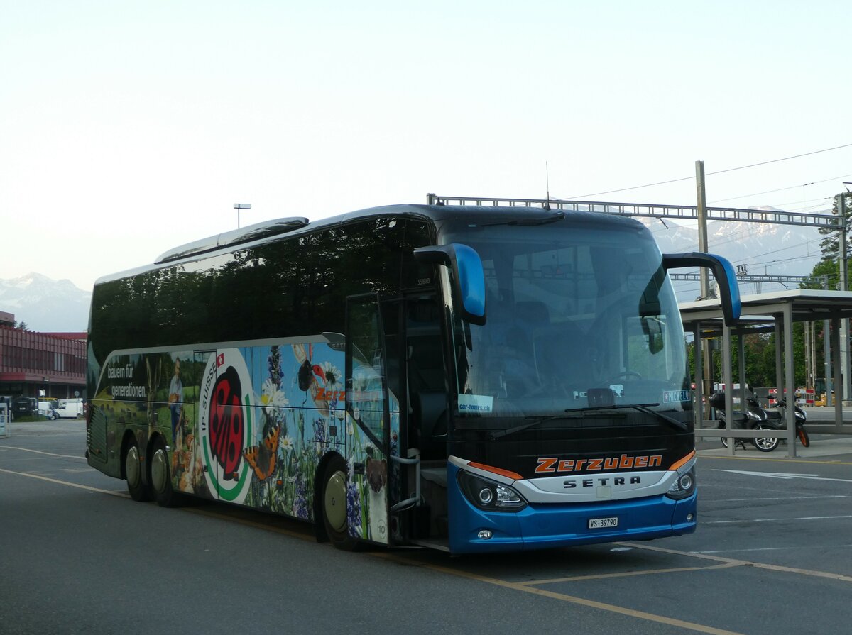 (250'470) - Zerzuben, Visp-Eyholz - Nr. 10/VS 39'790 - Setra am 27. Mai 2023 in Thun, CarTerminal