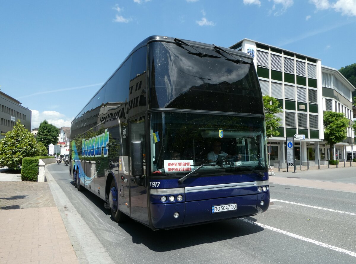 (250'804) - Aus der Ukraine: ??? - BO 5047 EO - Van Hool (ex Bossart, CH-Glattbrugg) am 30. Mai 2023 in Vaduz, Stdtle