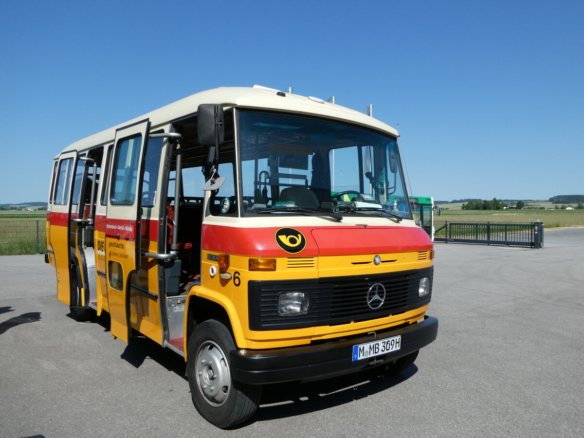 (250'930) - Hahn, Mnchen - Nr. 6/M-MB 309H - Mercedes (ex Mller, CH-Ennetmoos Nr. 6; ex Portenier, CH-Adelboden Nr. 6/PID 492; ex Geiger, CH-Adelboden Nr. 6) am 4. Juni 2023 in Pilsting, Auwrter Automobil-Park