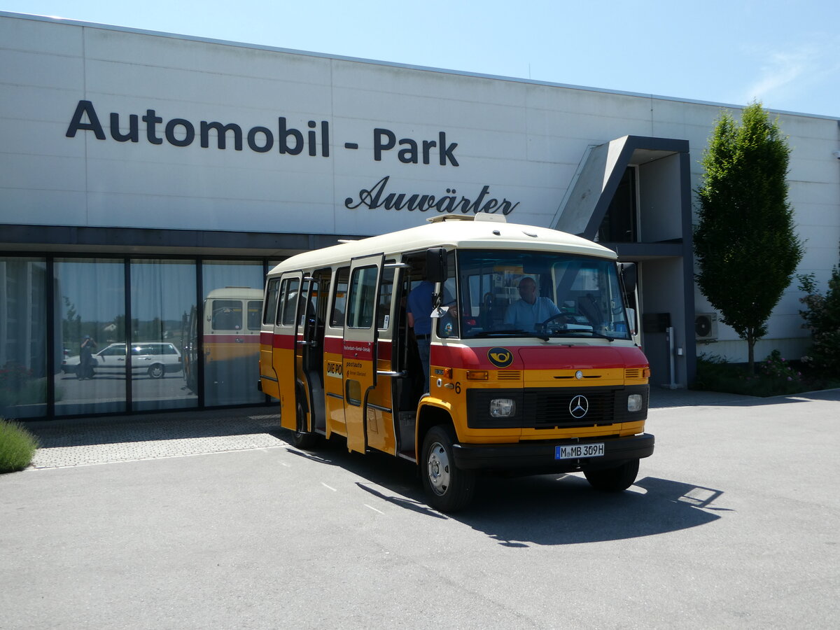 (250'992) - Hahn, Mnchen - Nr. 6/M-MB 309H - Mercedes (ex Mller, CH-Ennetmoos Nr. 6; ex Portenier, CH-Adelboden Nr. 6/PID 492; ex Geiger, CH-Adelboden Nr. 6) am 4. Juni 2023 in Pilsting, Auwrter Automobil-Park
