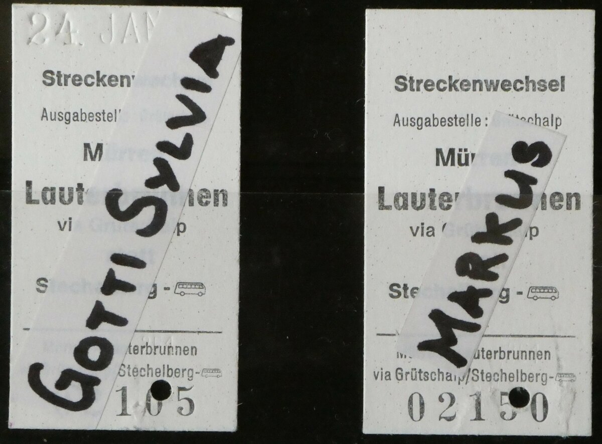 (251'104) - Postauto-Streckenwechsel ( Spezielle Billette ) am 6. Juni 2023 in Thun