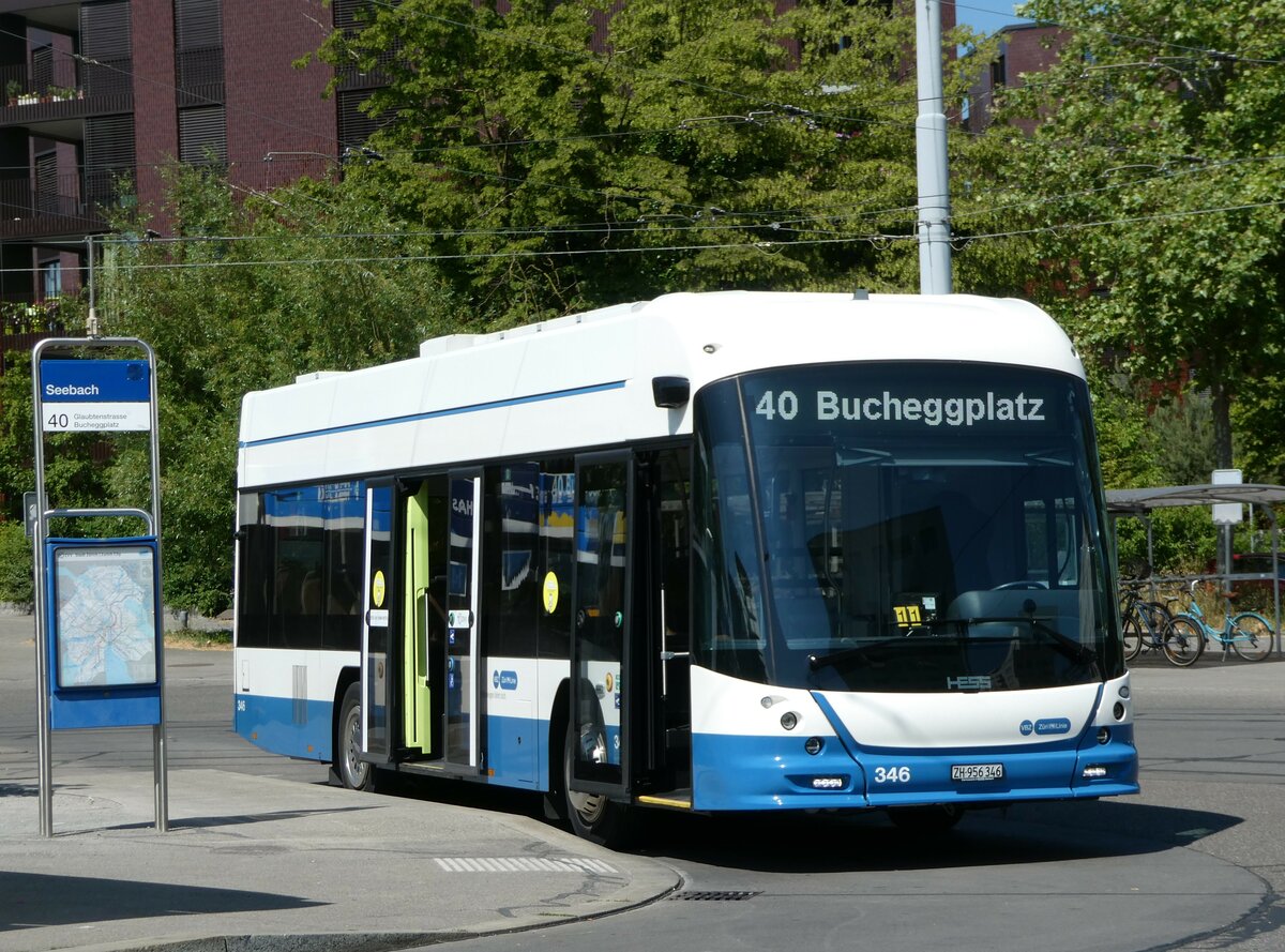 (251'414) - VBZ Zrich - Nr. 346/ZH 956'346 - Hess am 13. Juni 2023 in Zrich, Seebach