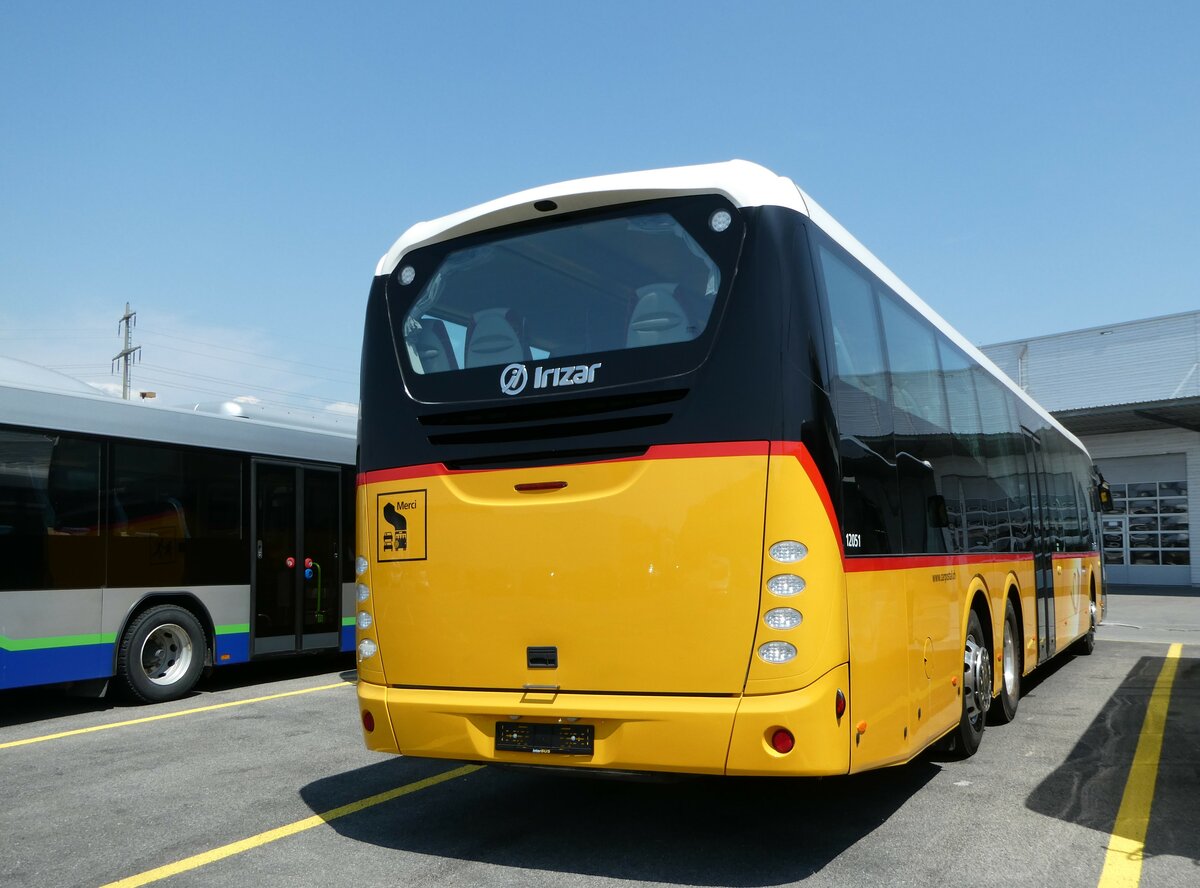 (251'604) - PostAuto Wallis - PID 12'051 - Irizar (ex Ballestraz, Grne) am 17. Juni 2023 in Kerzers, Interbus